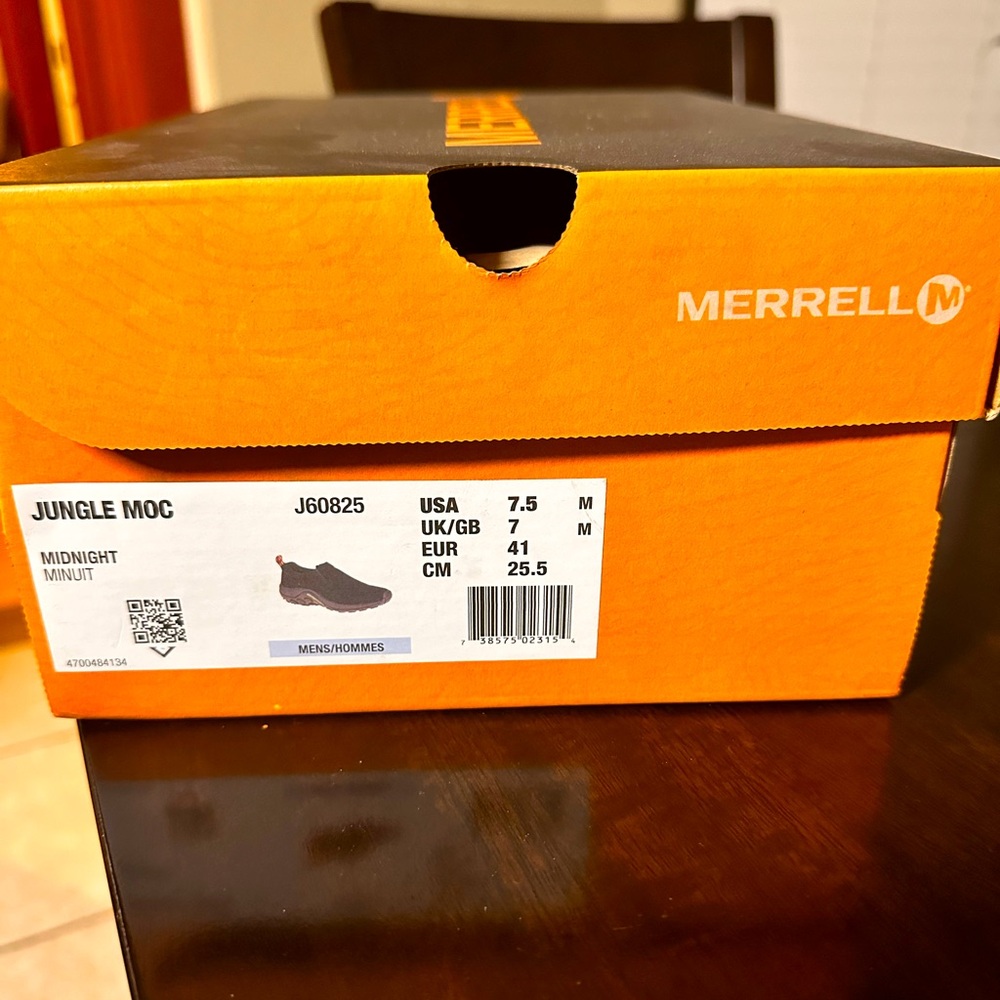 Merrill Jungle Moc  Men’s 7.5 Black